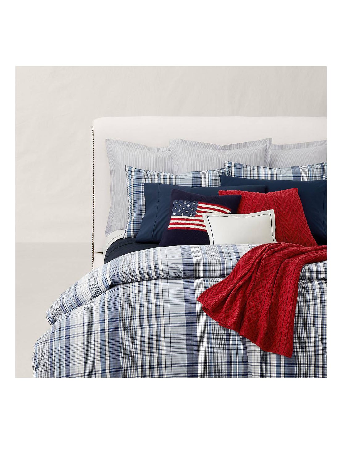 Ralph Lauren Summer Hill kussensloop - detail 6 donkerblauw