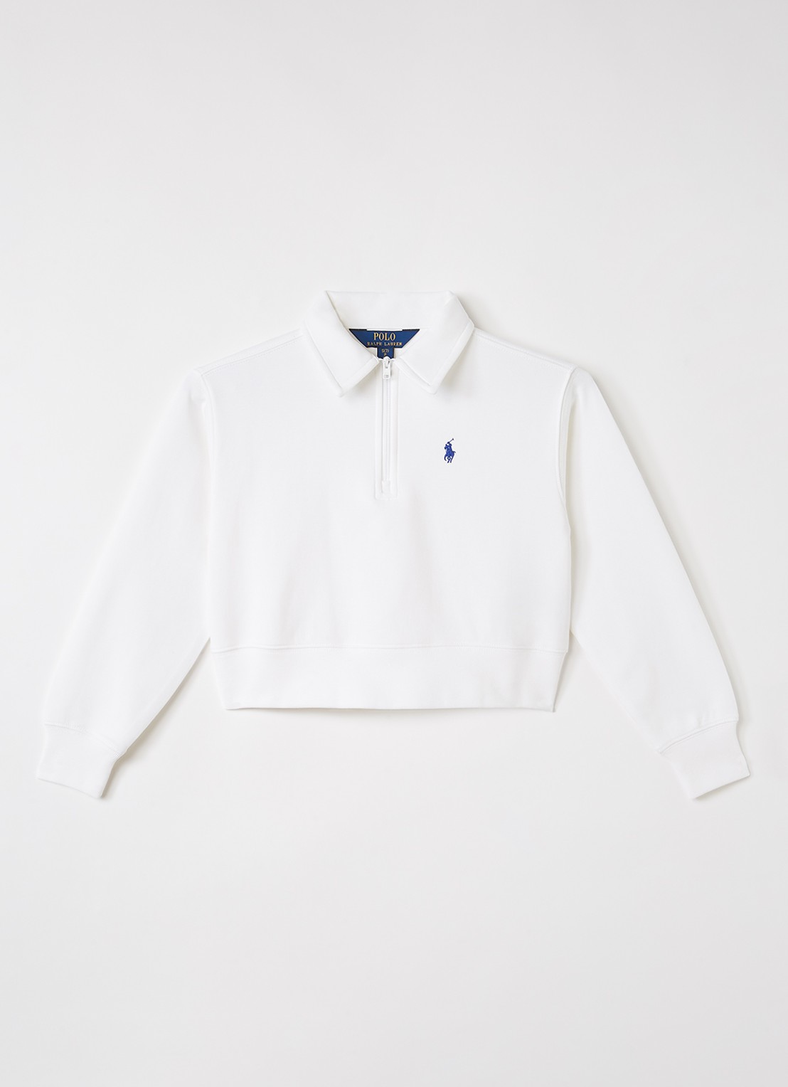 Ralph Lauren Sweater met halve rits - voorkant 2 wit