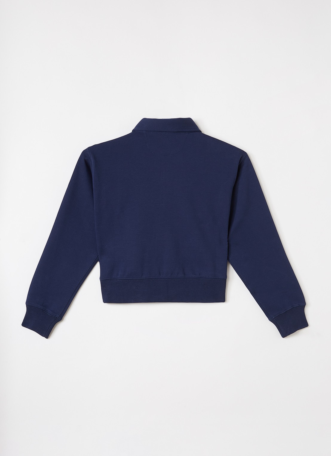 Ralph Lauren Sweater met halve rits - voorkant 3 donkerblauw