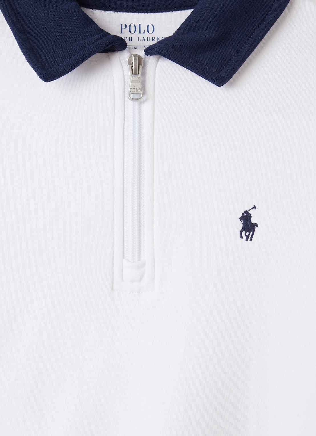 Ralph Lauren Sweater met halve rits - detail 4 wit