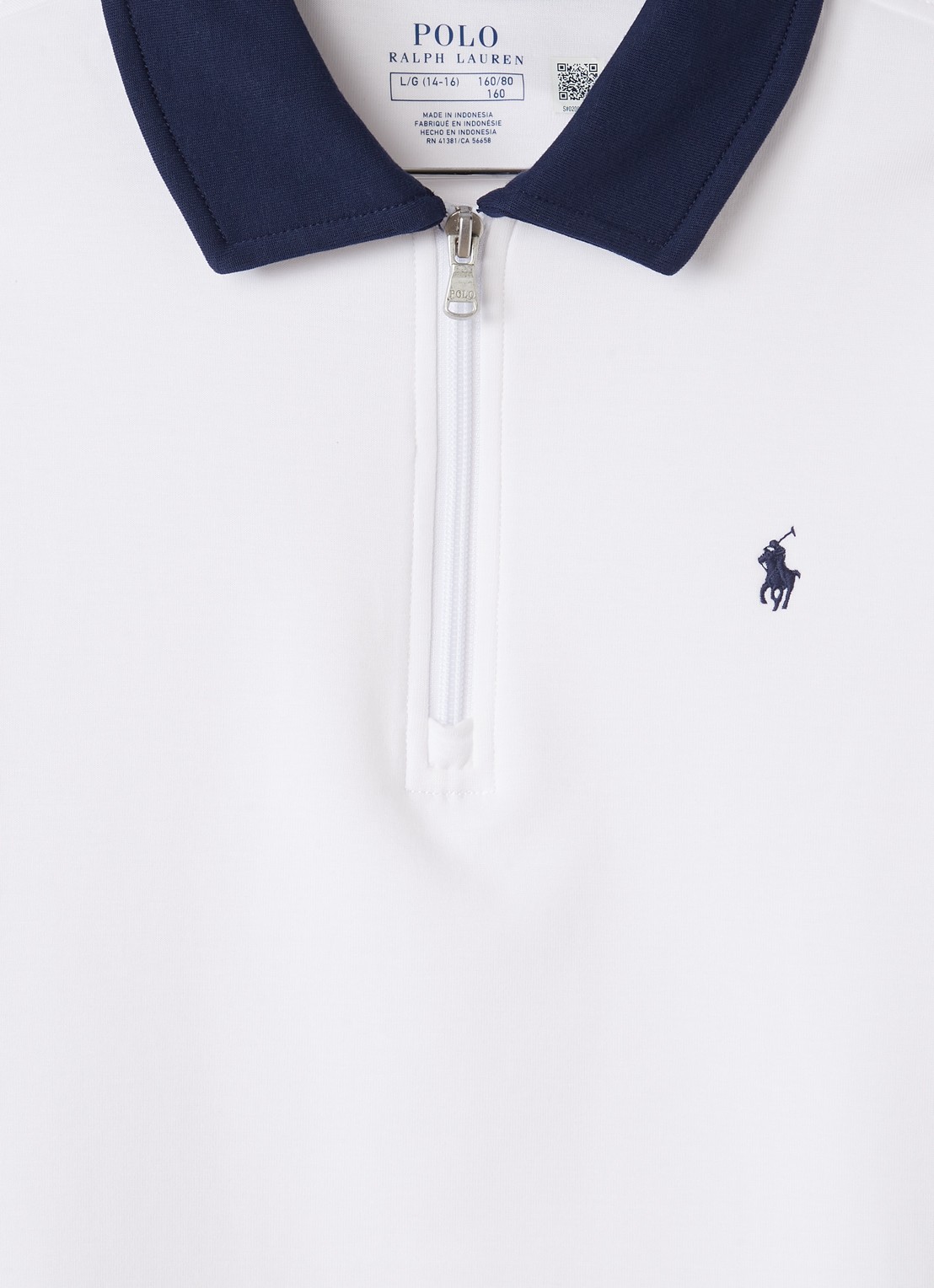 Ralph Lauren Sweater met halve rits - detail 5 wit