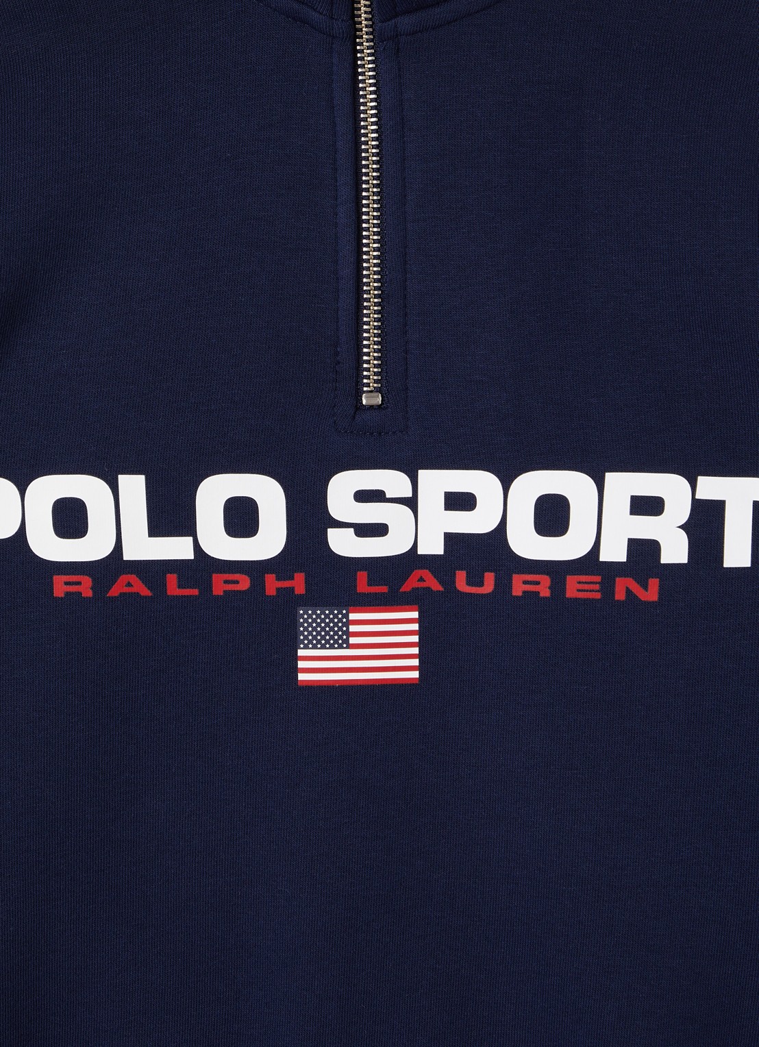 Ralph Lauren Sweater met halve rits - detail 3 donkerblauw
