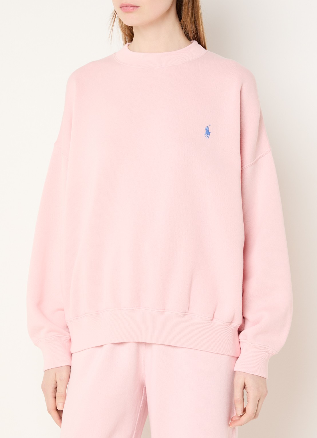 Ralph Lauren Sweater met logo - detail roze