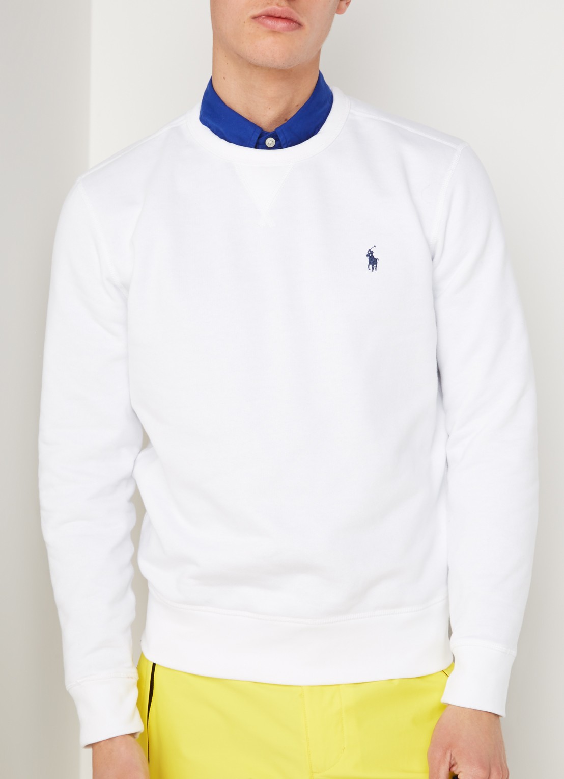 Ralph Lauren Sweater met logo - detail patterned - white