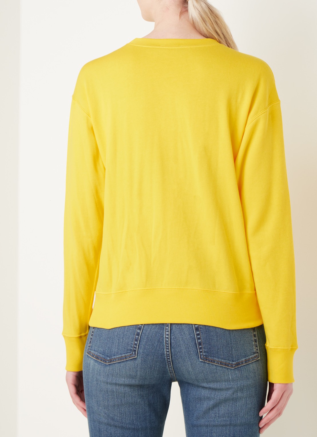 Ralph Lauren Sweater met logoborduring - achterkant 3 geel