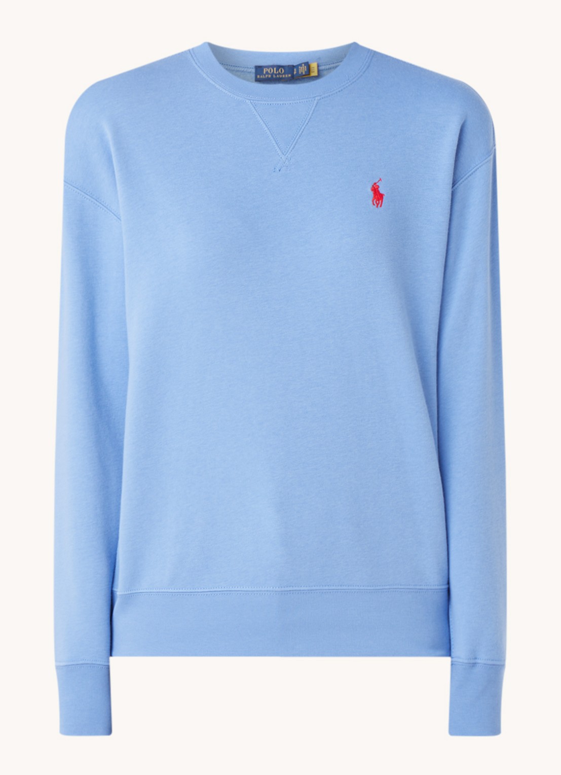 Ralph Lauren Sweater met logoborduring - voorkant 2 blauw