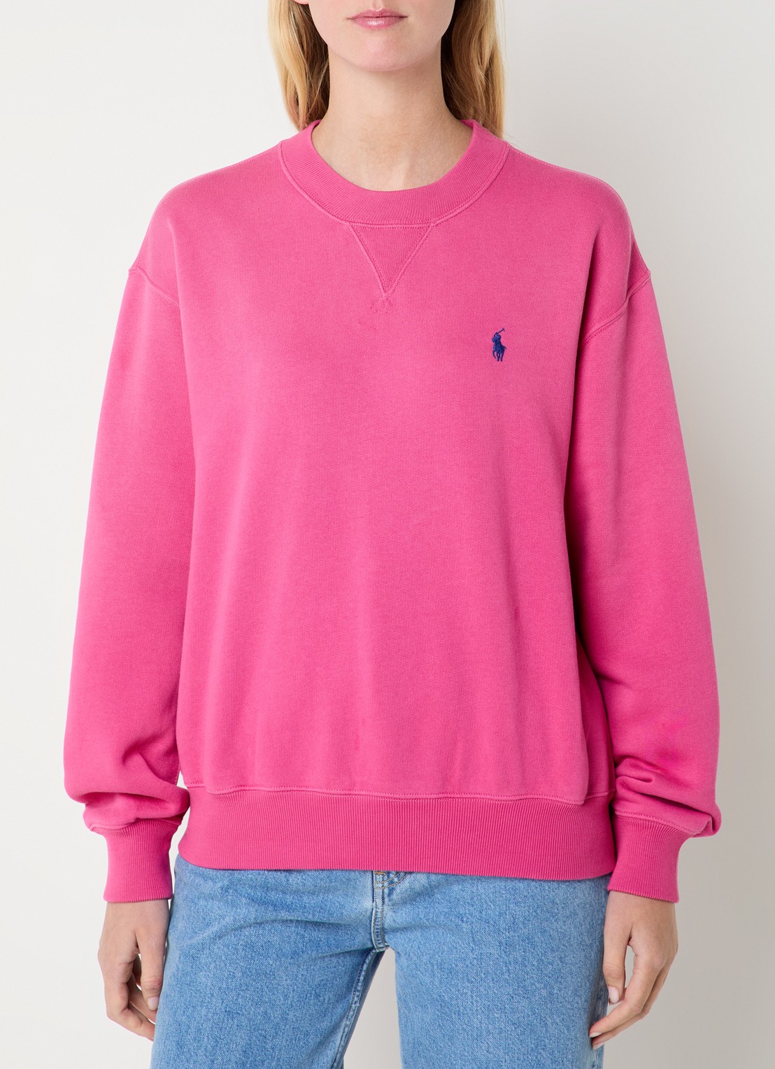 Ralph Lauren Sweater met logoborduring - detail 4 donkerroze