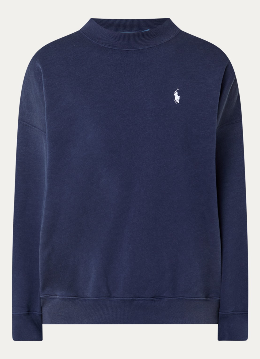 Ralph Lauren Sweater met logoborduring - voorkant 3 donkerblauw