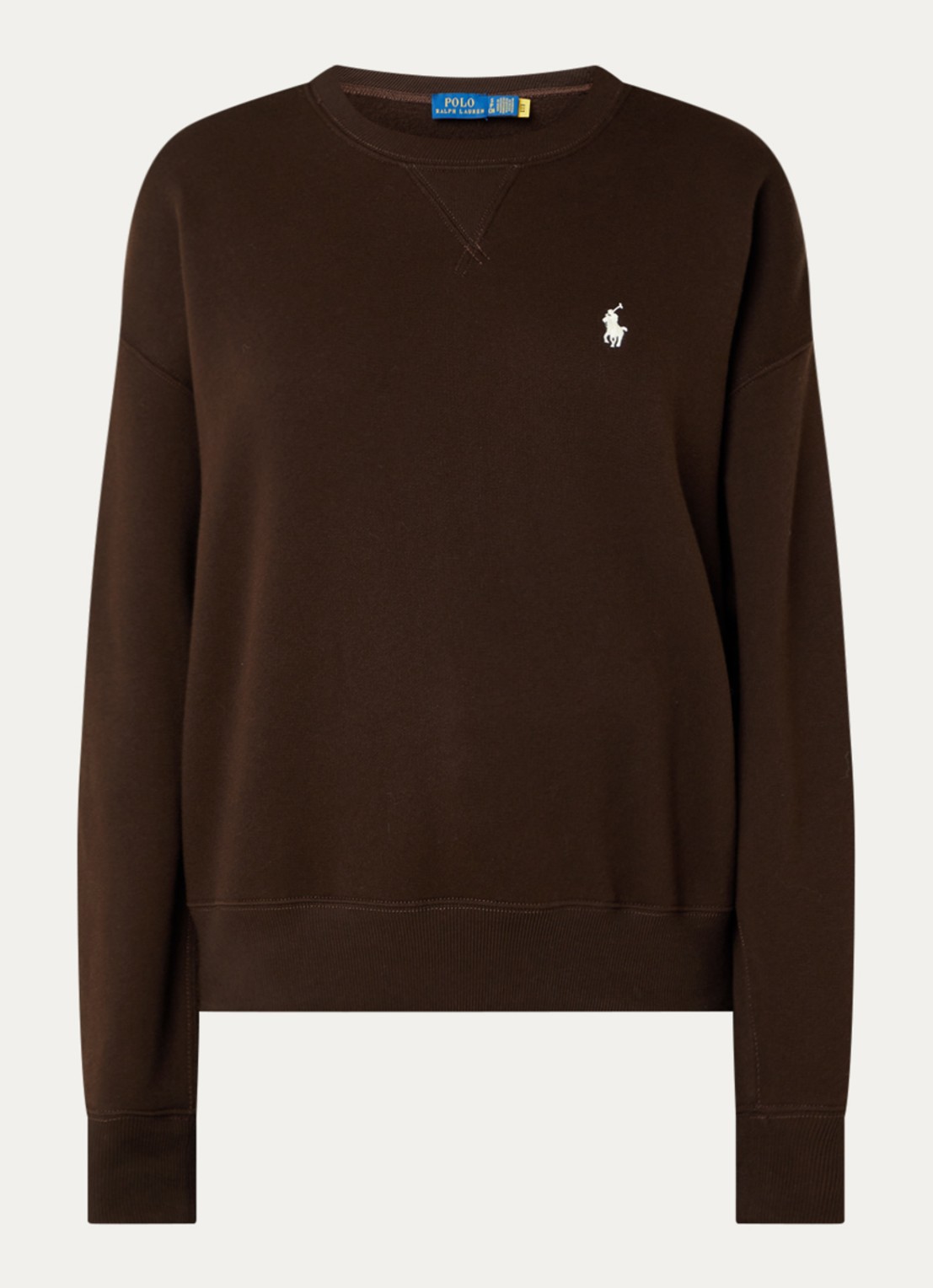 Ralph Lauren Sweater met logoborduring - voorkant bruin