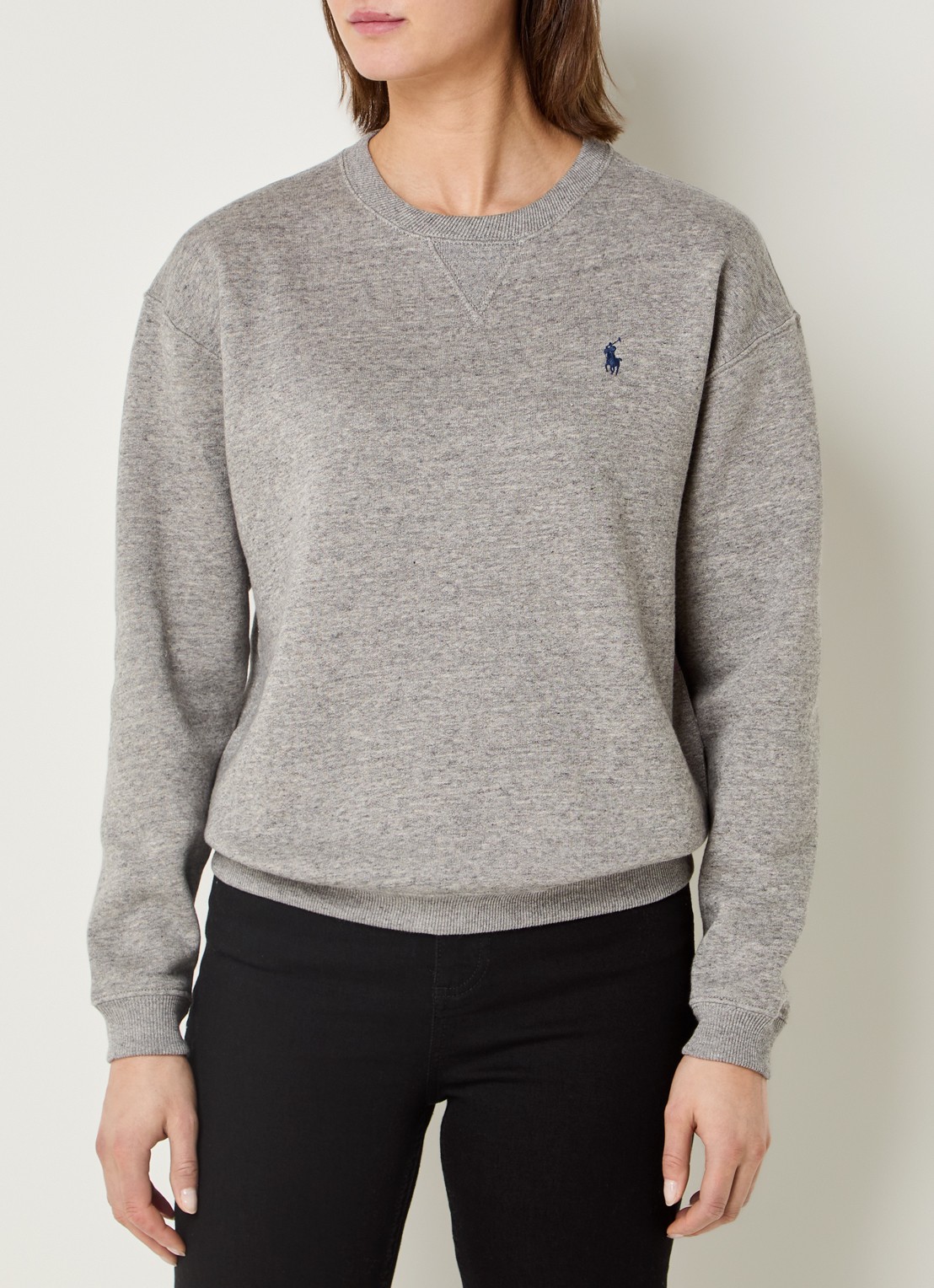 Ralph Lauren Sweater met logoborduring - detail 4 lichtgrijs