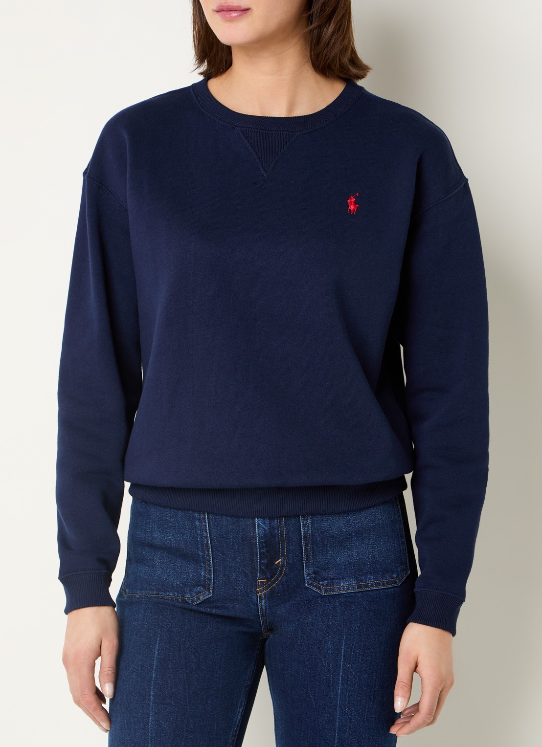 Ralph Lauren Sweater met logoborduring - detail 4 donkerblauw