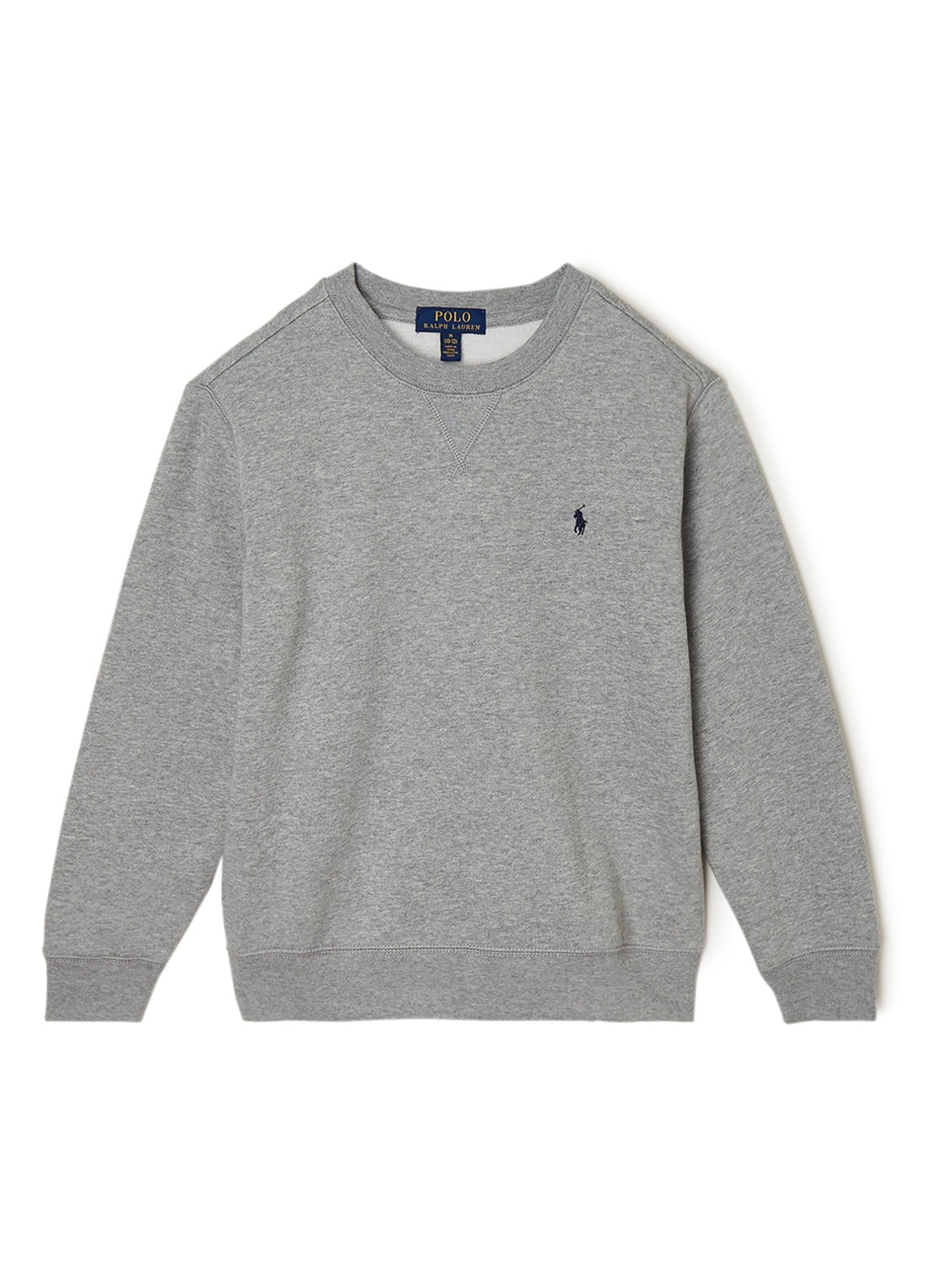 Ralph Lauren Sweater met logoborduring - voorkant grijs