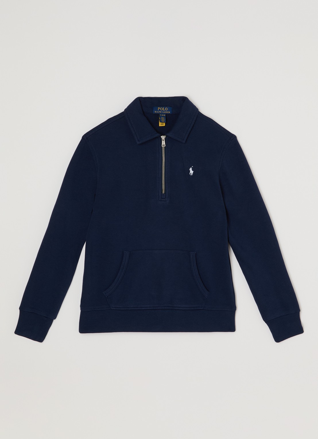 Ralph Lauren Sweater met logoborduring - voorkant 2 donkerblauw