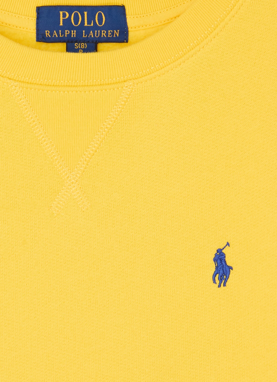 Ralph Lauren Sweater met logoborduring - detail geel