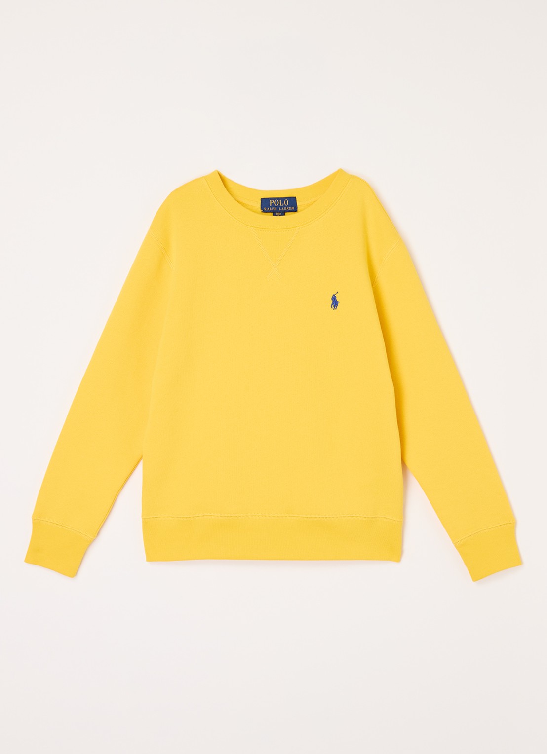 Ralph Lauren Sweater met logoborduring - voorkant 2 geel