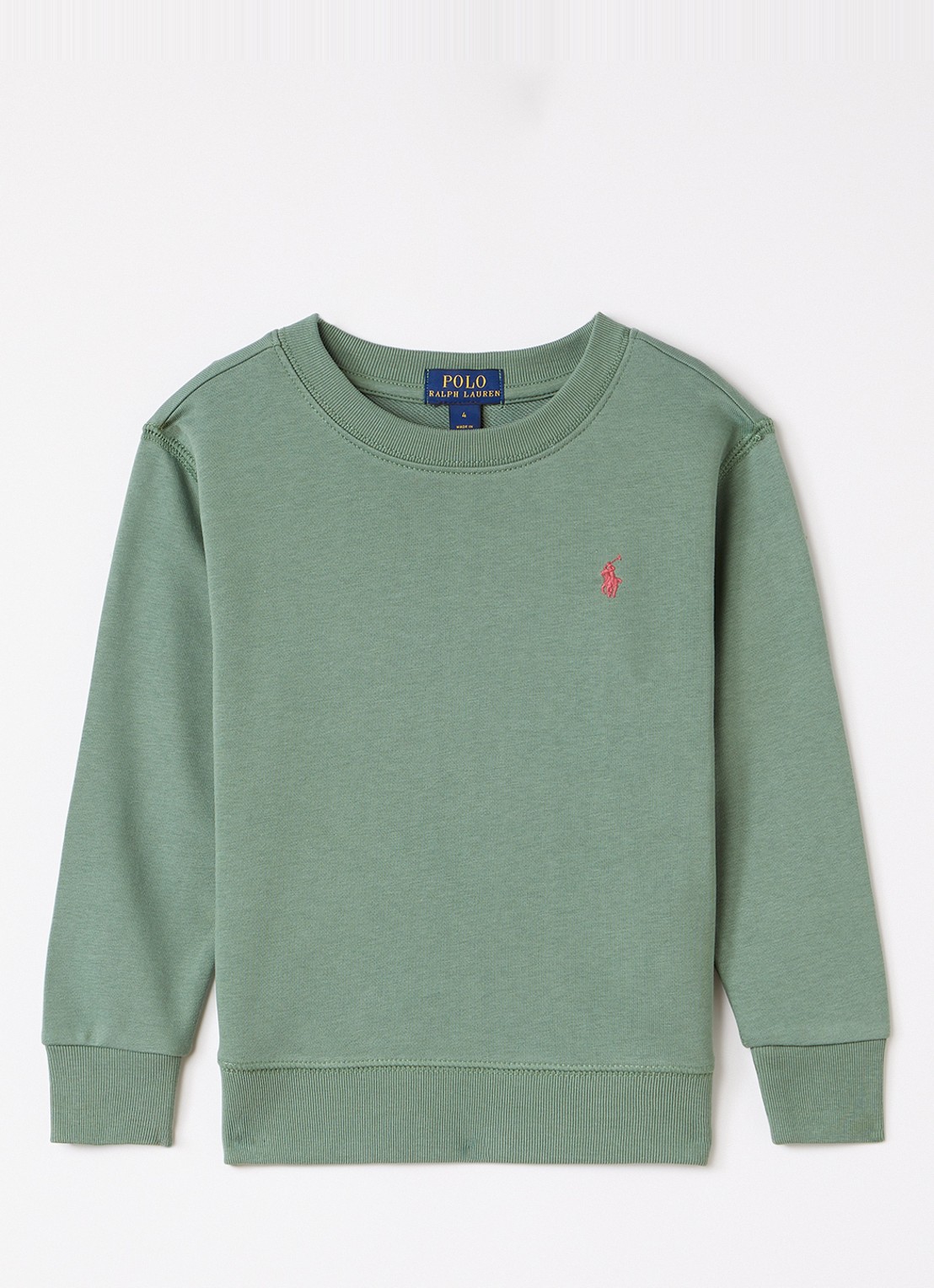 Ralph Lauren Sweater met logoborduring - voorkant legergroen