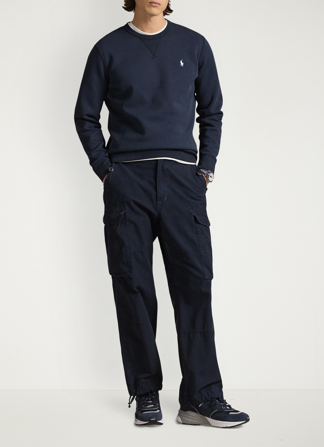 Ralph Lauren Sweater met logoborduring - voorkant 2 aviator navy