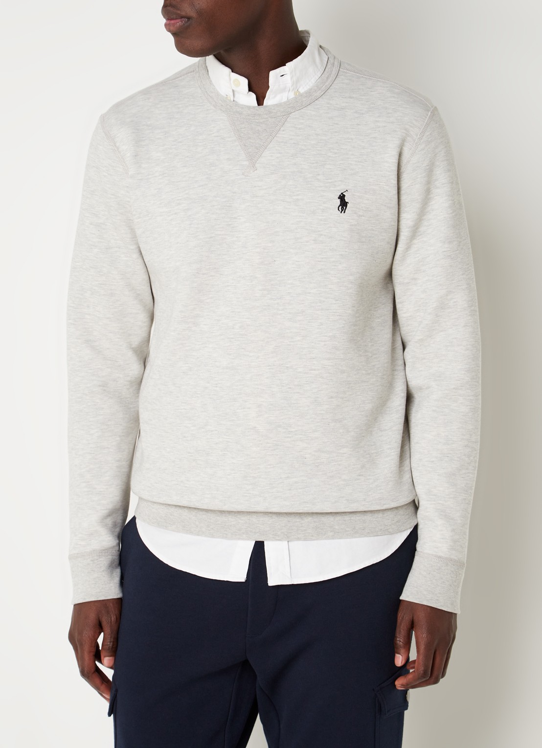 Ralph Lauren Sweater met logoborduring - detail 5 lt sport heather / grijs