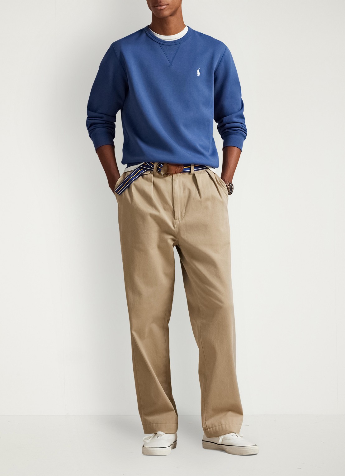 Ralph Lauren Sweater met logoborduring - voorkant 2 night navy c1730 / donkerblauw