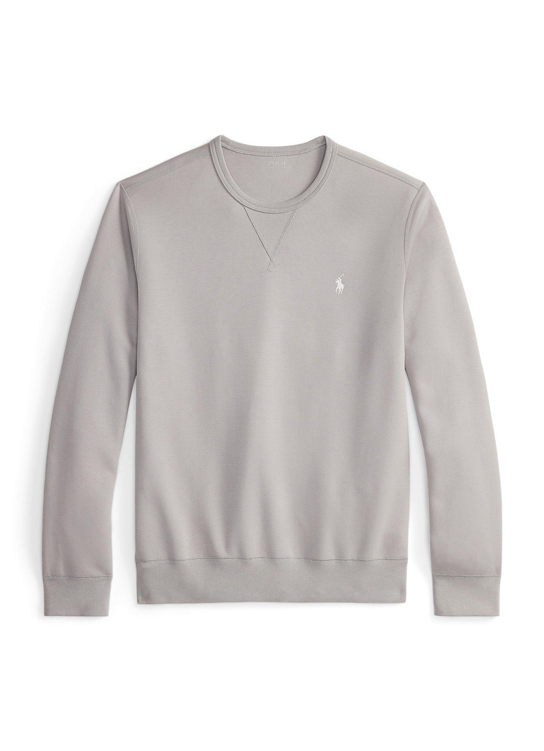 Ralph Lauren Sweater met logoborduring - voorkant 4 soft grey c1730 / lichtgrijs