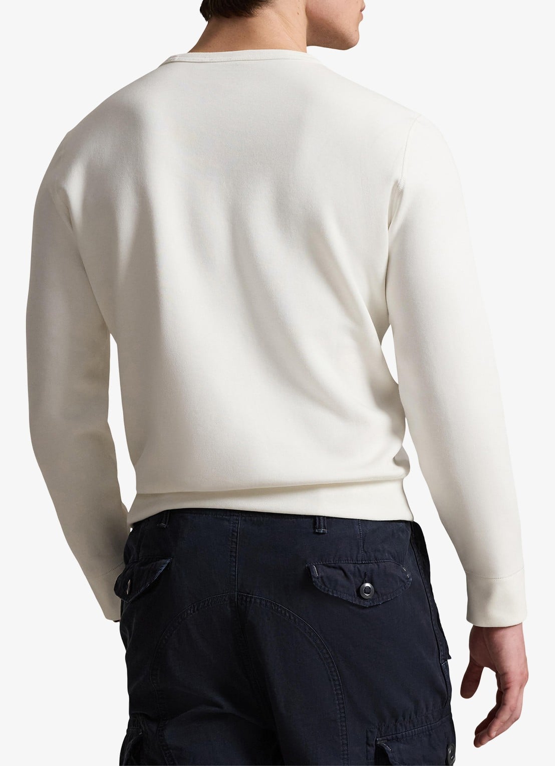 Ralph Lauren Sweater met logoborduring - achterkant 3 white / wit