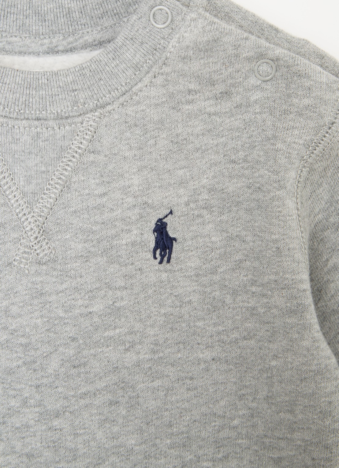 Ralph Lauren Sweater met logoborduring - detail grijsmele