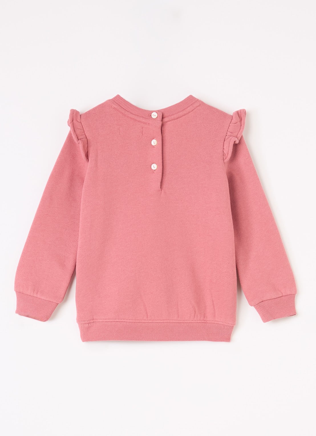 Ralph Lauren Sweater met logoprint en volant - voorkant 2 roze