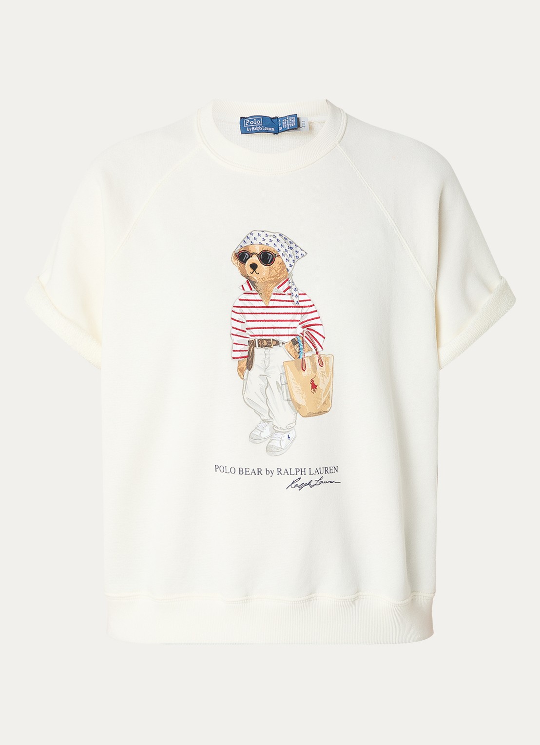 Ralph Lauren Sweater met logoprint - voorkant 3 gebroken wit