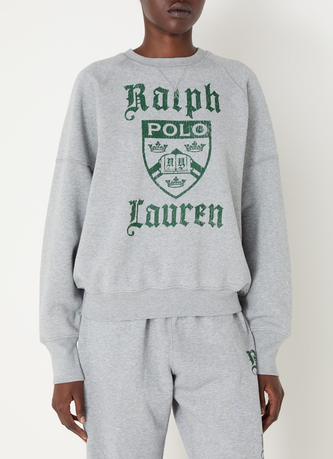 Ralph Lauren Sweater met logoprint - detail grijs