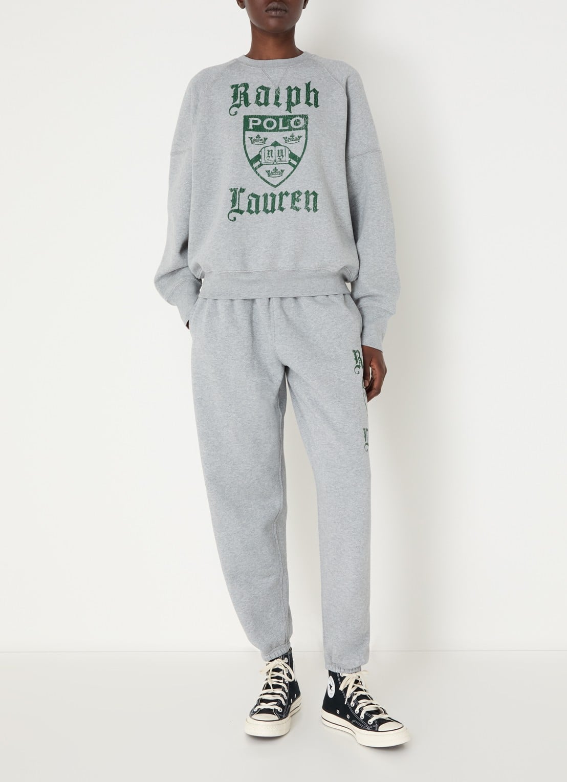 Ralph Lauren Sweater met logoprint - voorkant 3 grijs