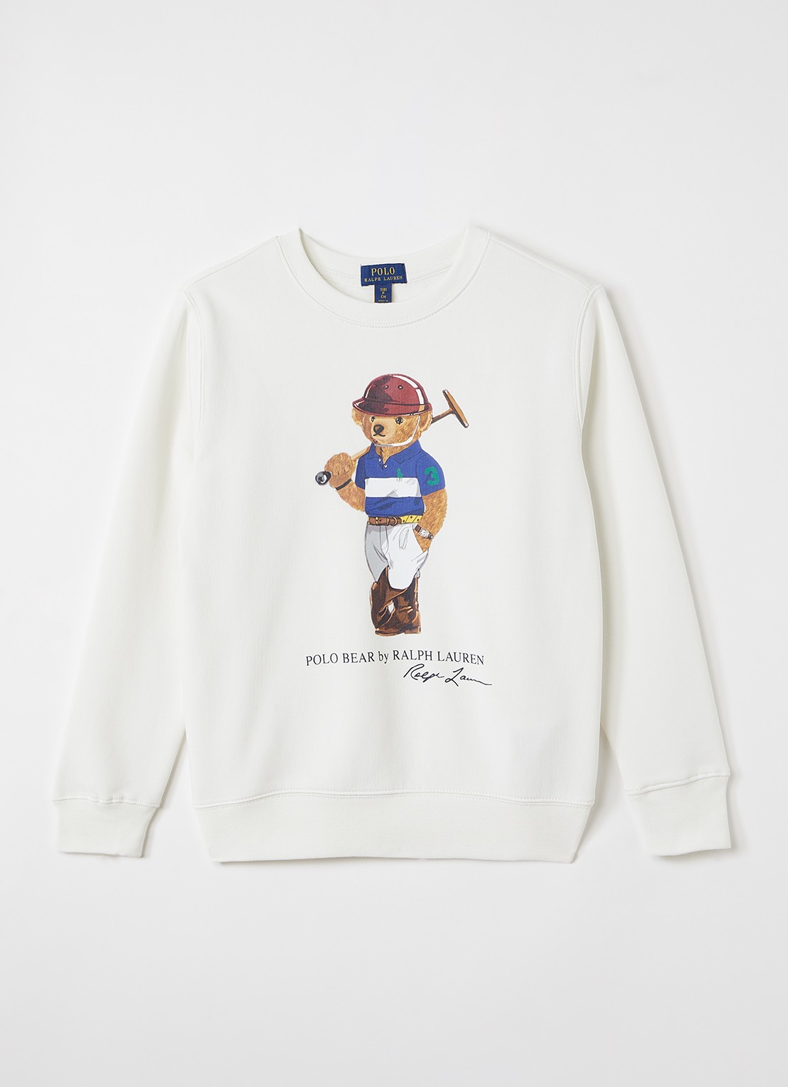 Ralph Lauren Sweater met logoprint - voorkant gebroken wit