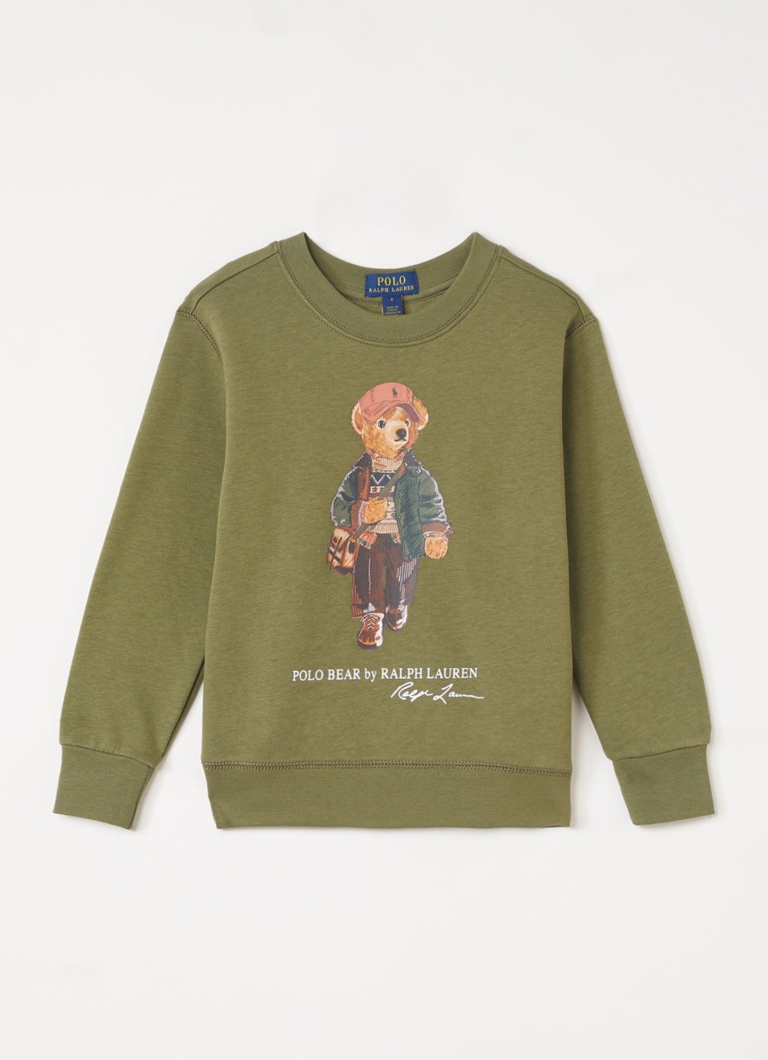 Ralph Lauren Sweater met logoprint - voorkant 3 olijfgroen