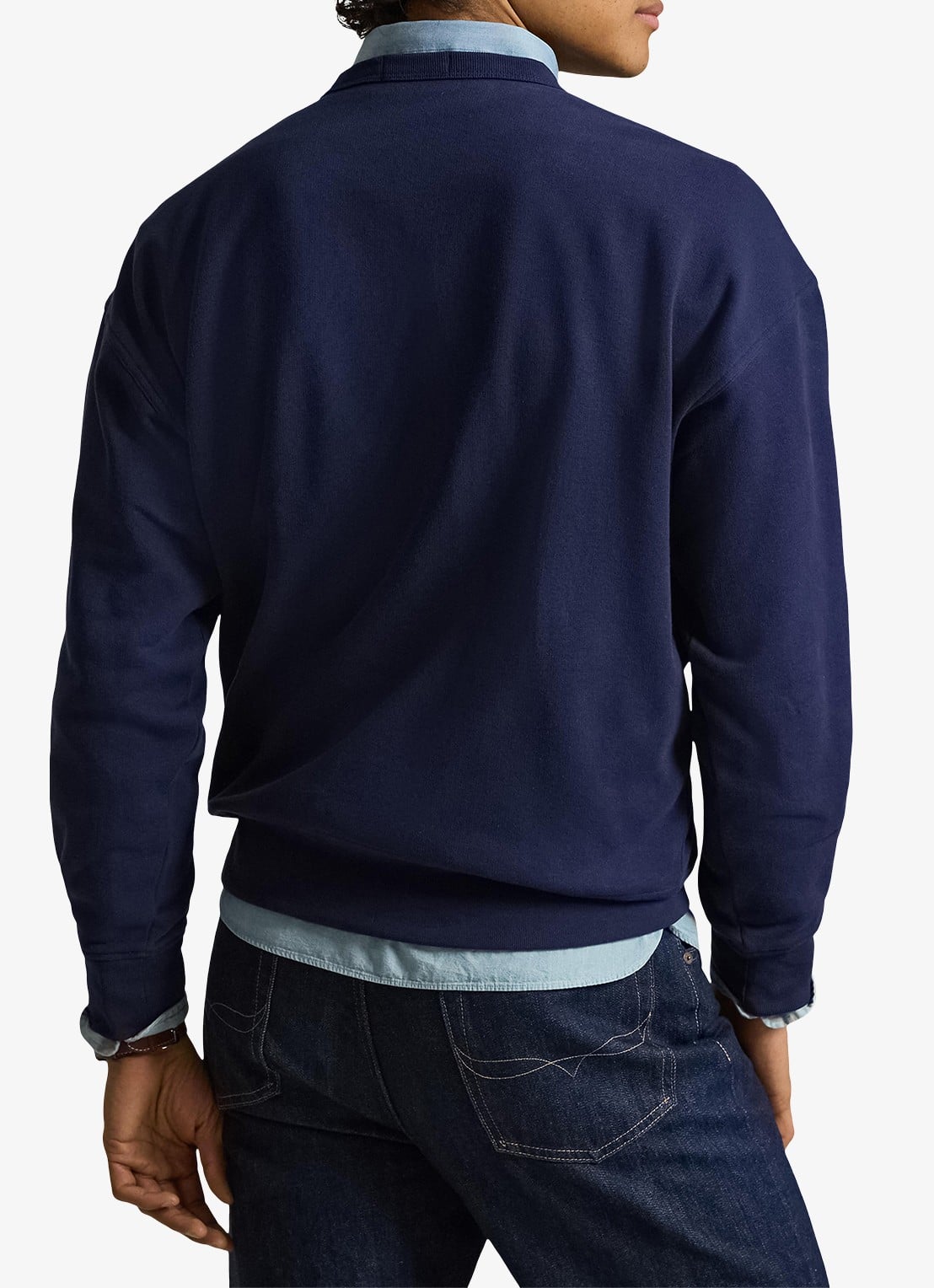 Ralph Lauren Sweater met logoprint - achterkant donkerblauw