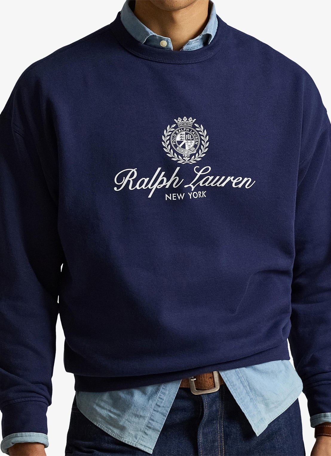 Ralph Lauren Sweater met logoprint - detail 3 donkerblauw