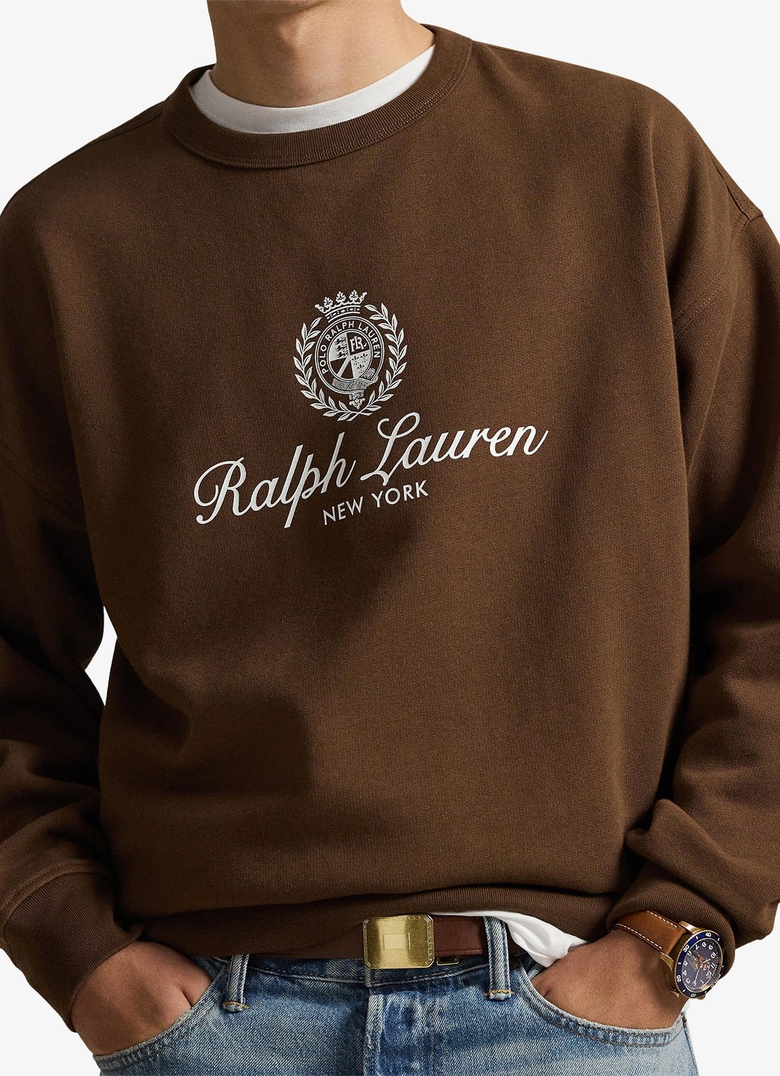 Ralph Lauren Sweater met logoprint - detail 2 branch brown-3s7t