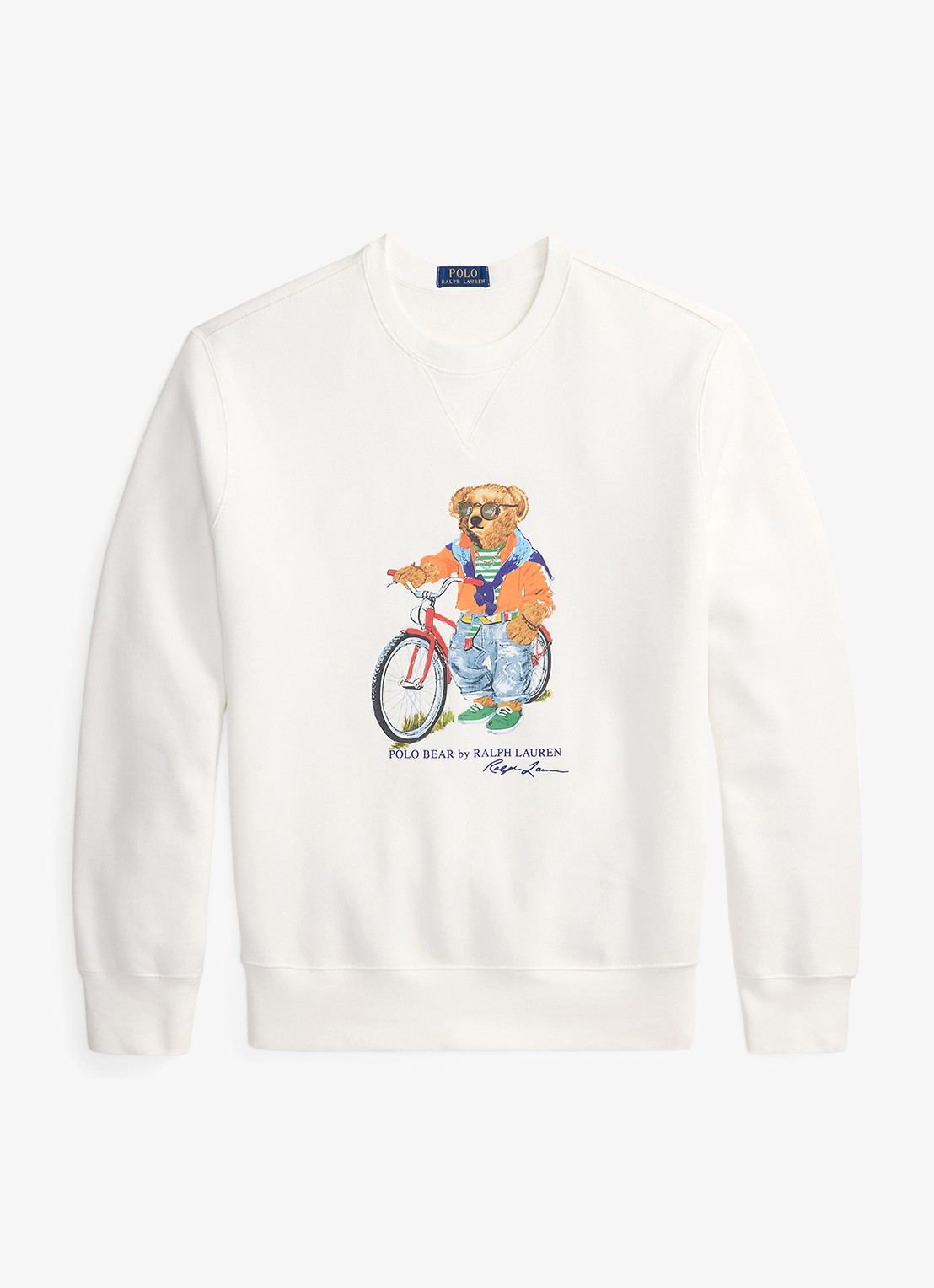 Ralph Lauren Sweater met logoprint - voorkant 4 white summer / wit