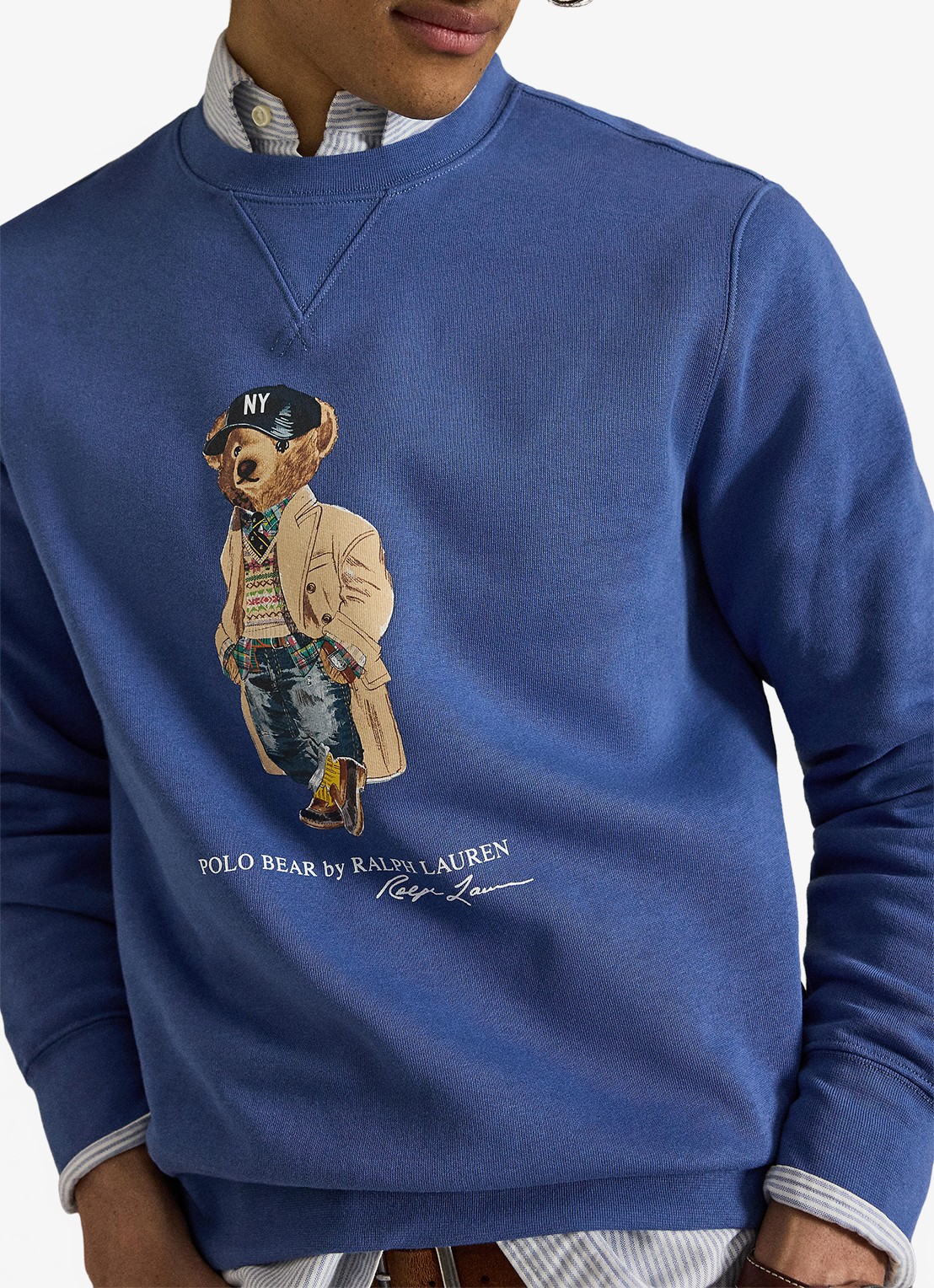Ralph Lauren Sweater met logoprint - detail 3 bastille blue / blauw