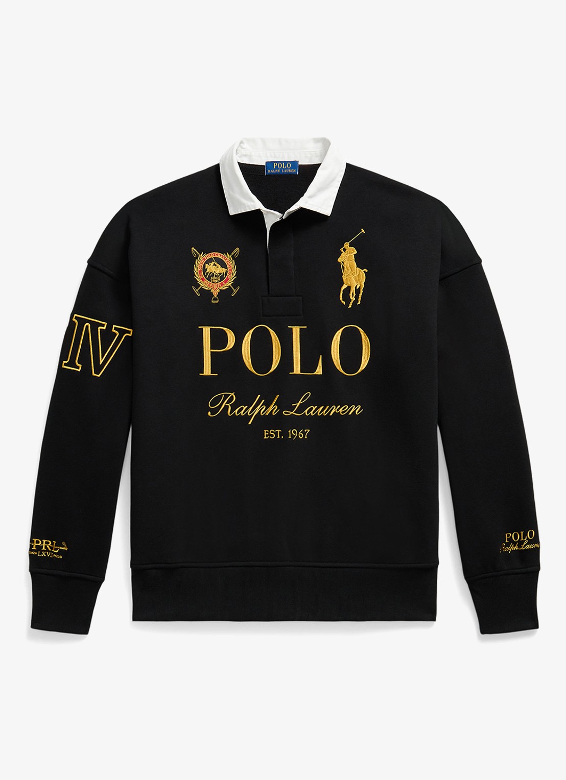 Ralph Lauren Sweater met logoprint - voorkant zwart