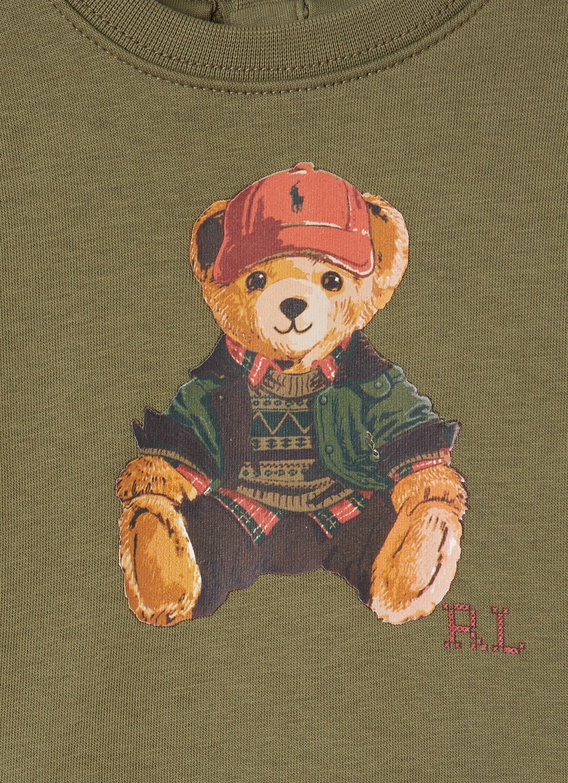 Ralph Lauren Sweater met logoprint - detail 3 olijfgroen