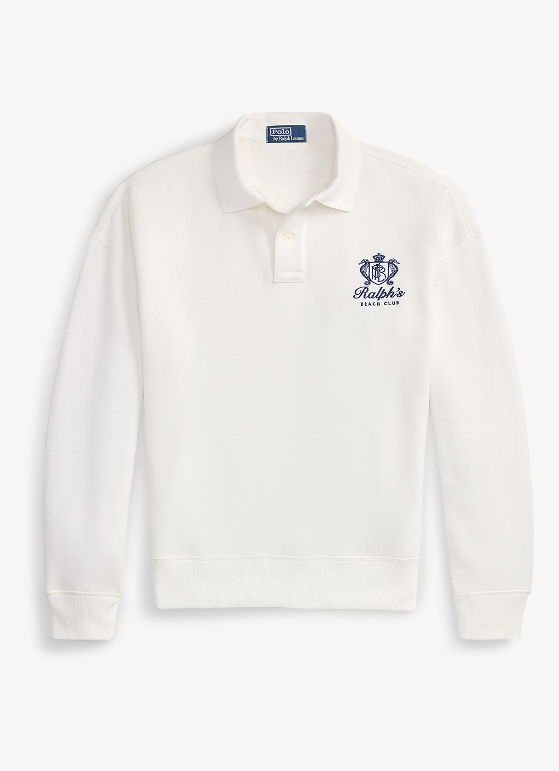 Ralph Lauren Sweater met polokraag en logo - voorkant 3 white / wit