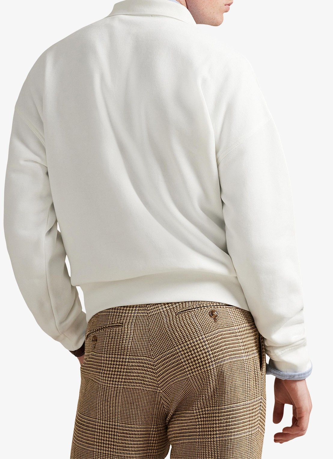 Ralph Lauren Sweater met polokraag en logo - achterkant 3 white / wit