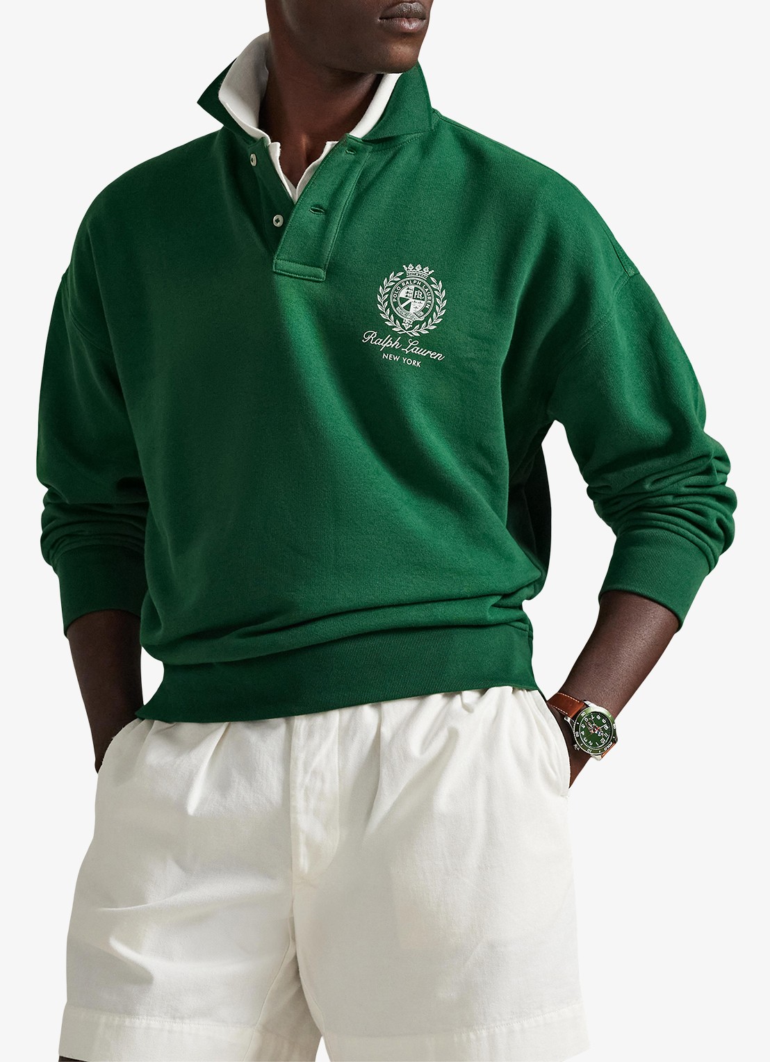 Ralph Lauren Sweater met polokraag en logo - detail 4 new forest-2z8d