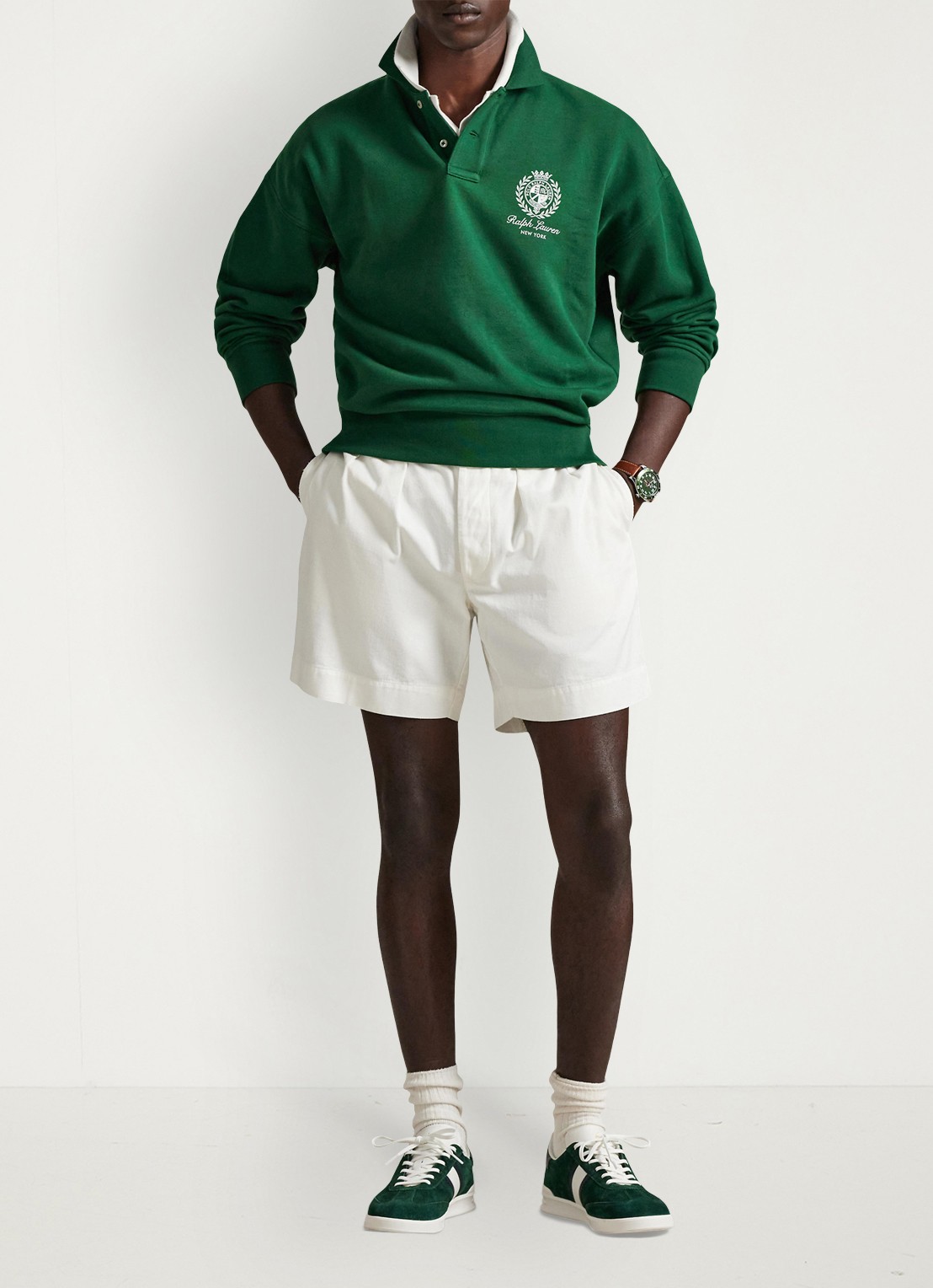 Ralph Lauren Sweater met polokraag en logo - voorkant 3 new forest-2z8d