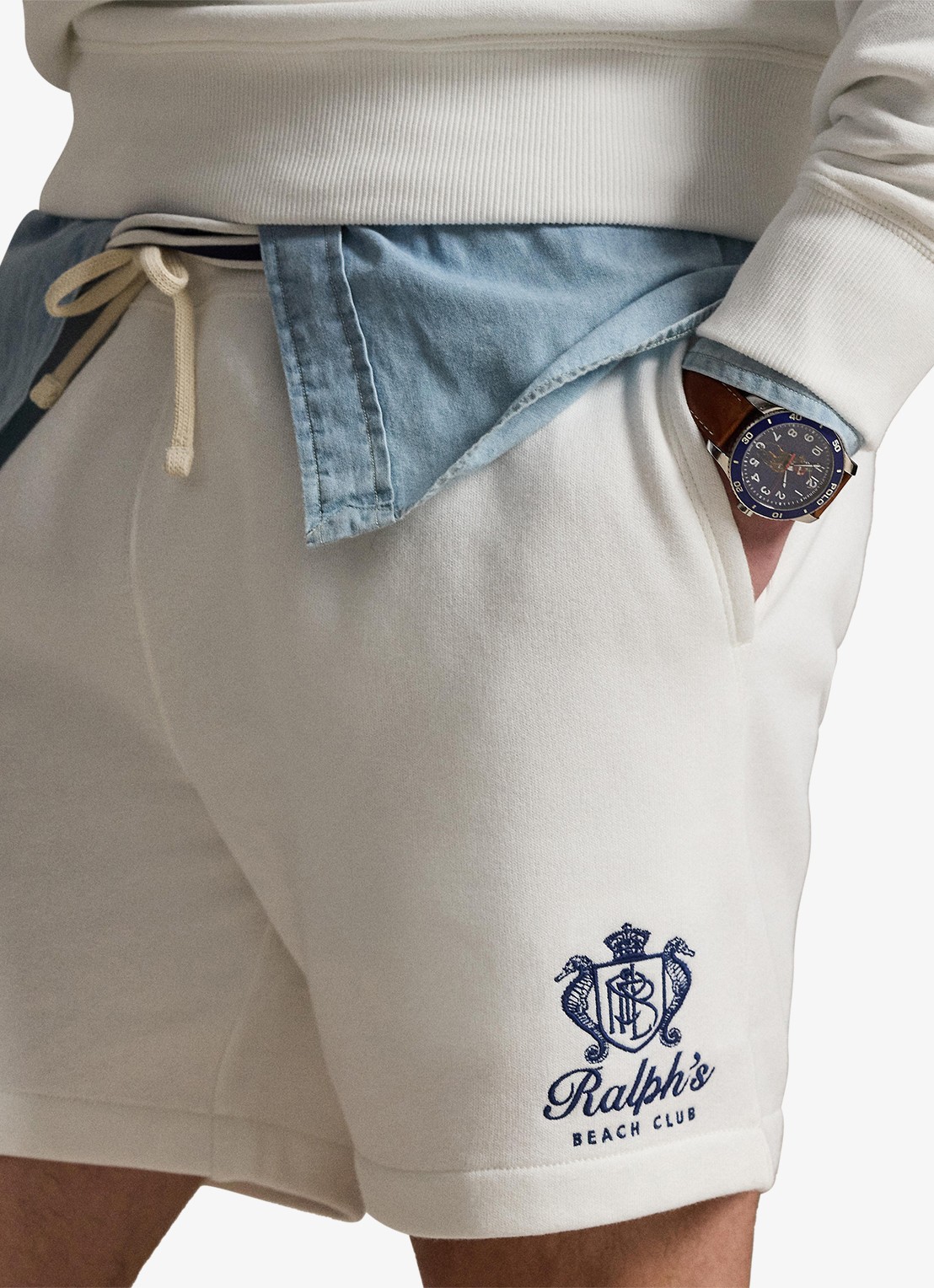 Ralph Lauren Sweater met polokraag en logoborduring - detail 4 white / wit