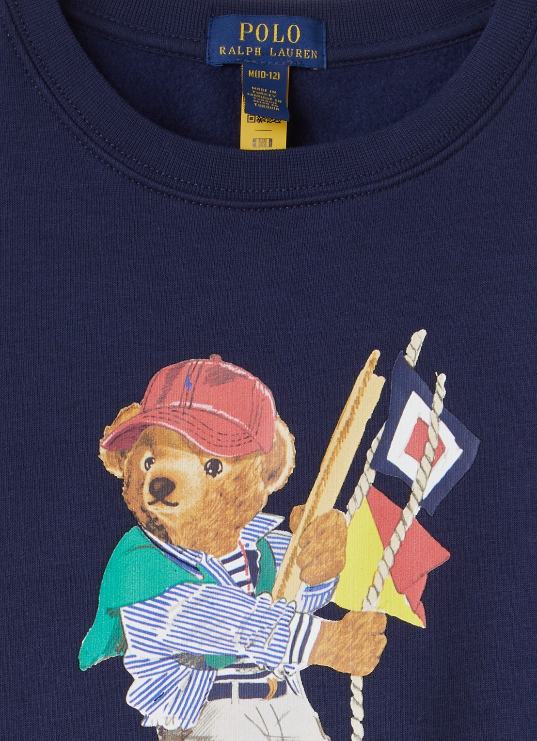 Ralph Lauren Sweater met print en logo - detail donkerblauw