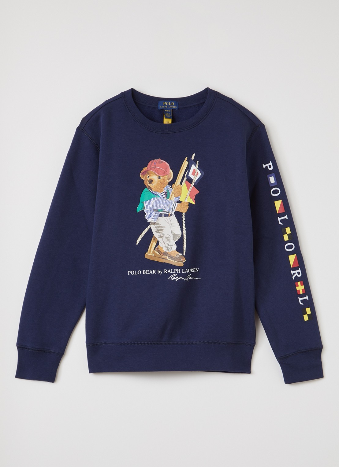 Ralph Lauren Sweater met print en logo - voorkant 2 donkerblauw