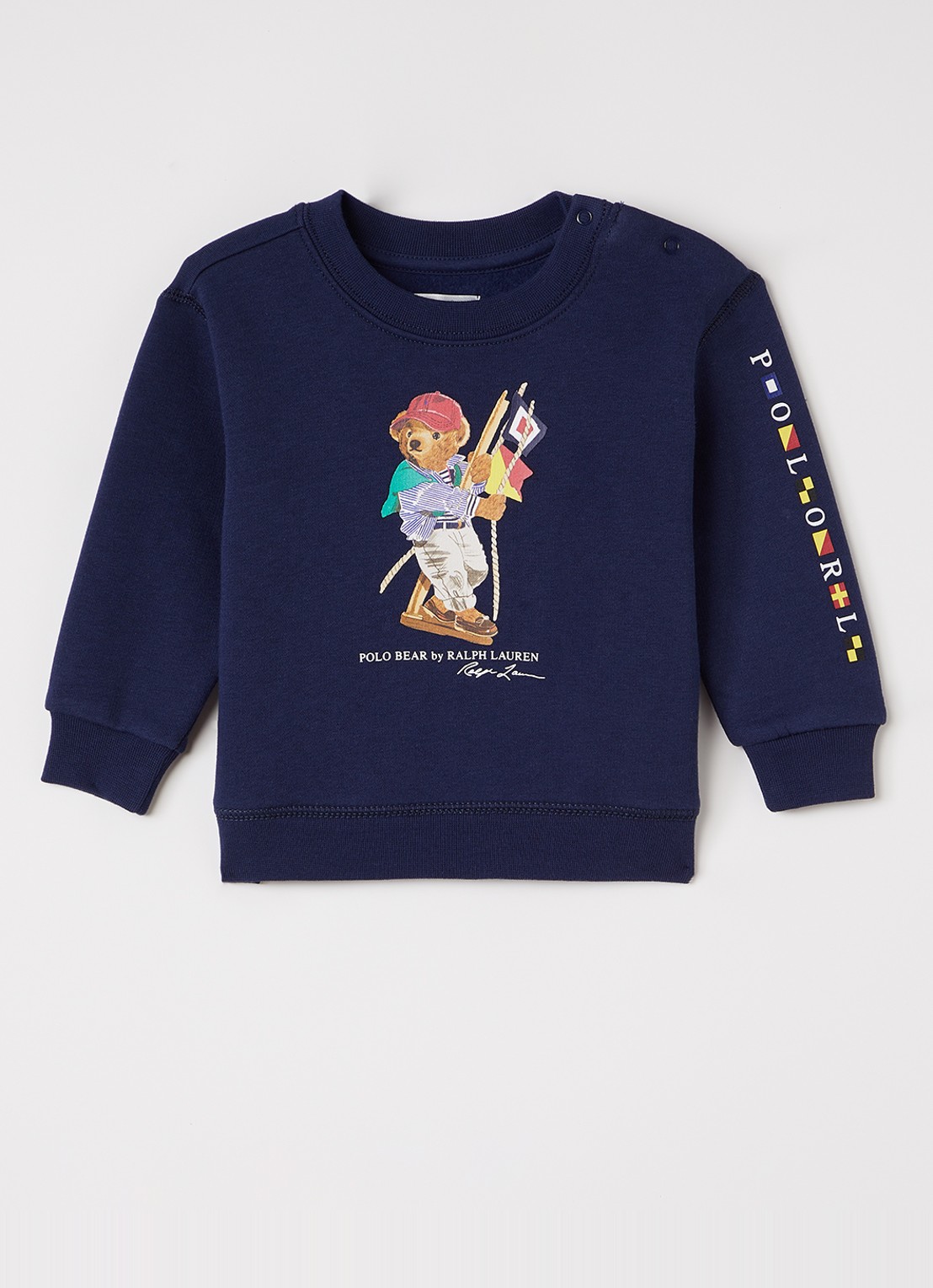 Ralph Lauren Sweater met print en logo - voorkant 2 donkerblauw