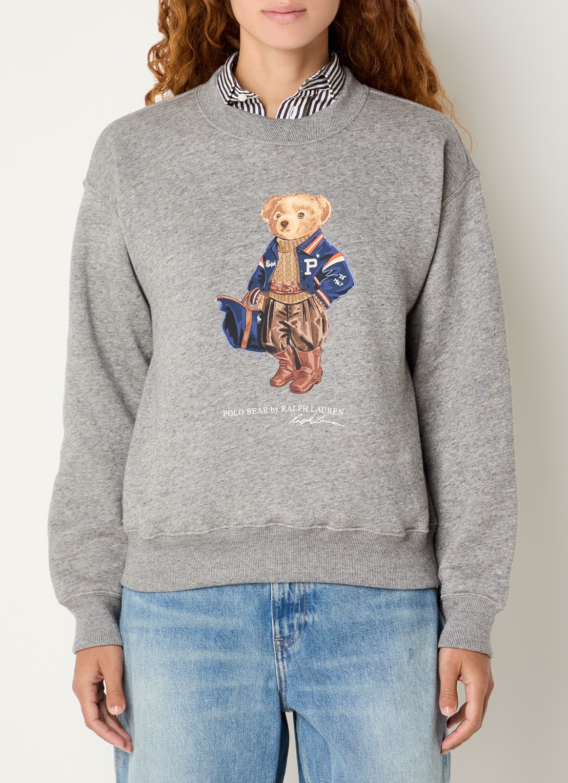 Ralph Lauren Sweater met print - detail 3 grijsmele