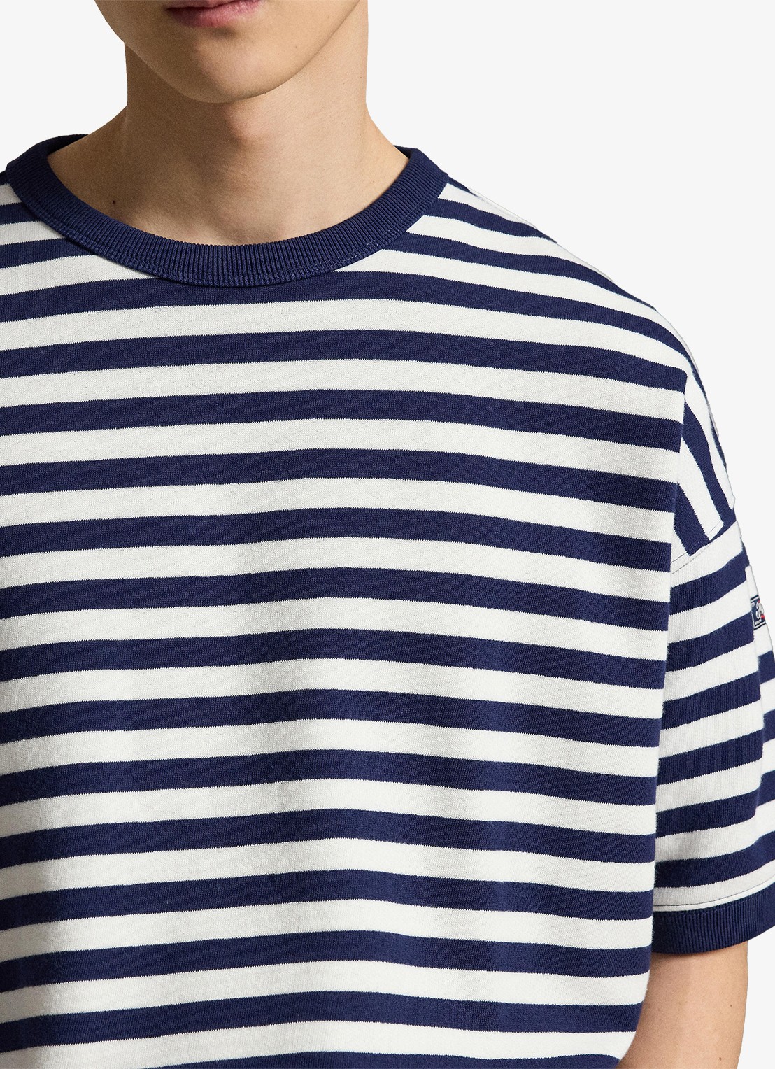 Ralph Lauren Sweater met streepprint - detail 5 newport navy/white / donkerblauw