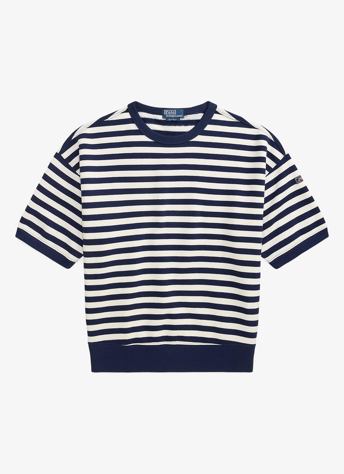 Ralph Lauren Sweater met streepprint - voorkant 2 newport navy/white / donkerblauw